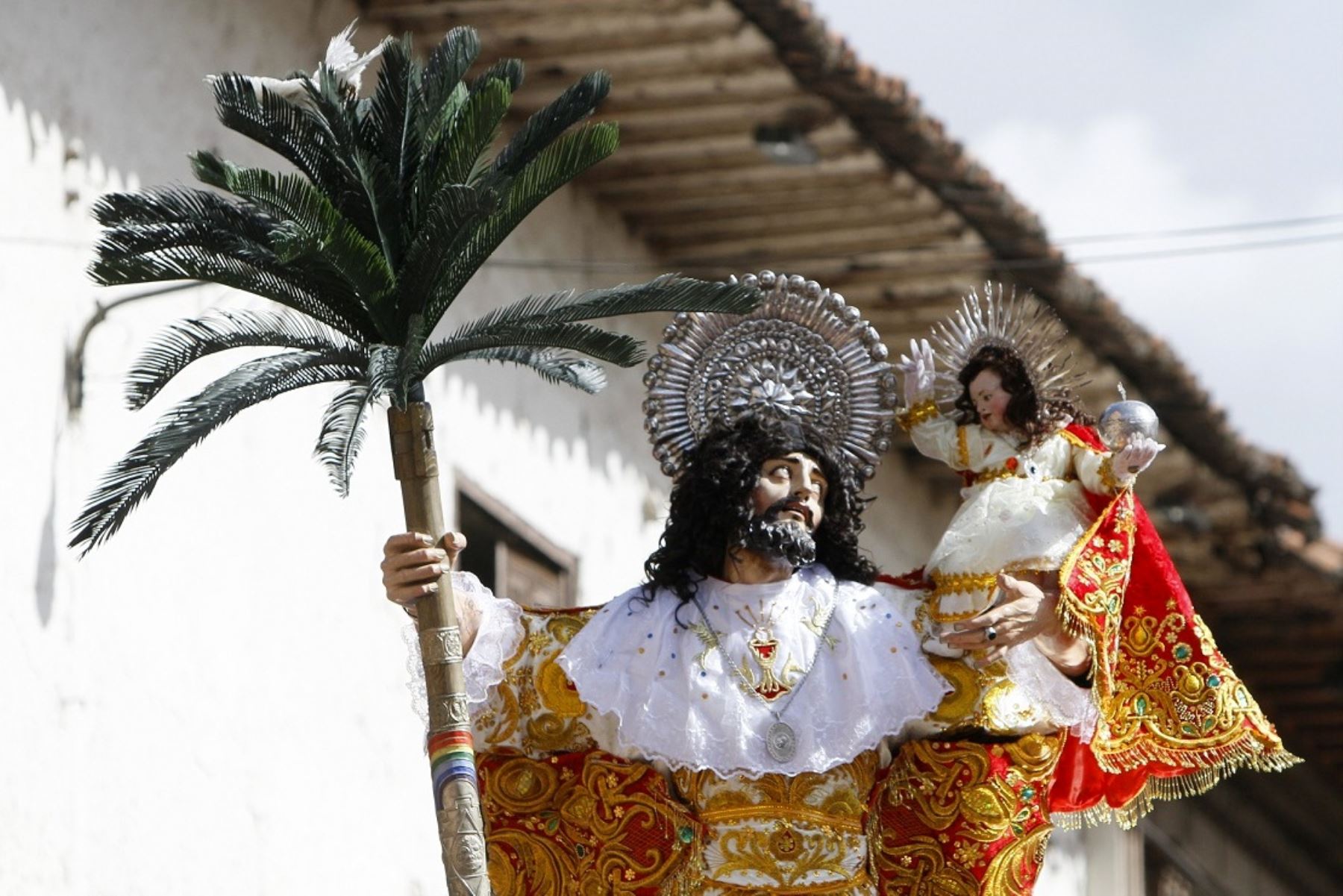 San Cristóbalgusta de la chicha de jora y en sus juergas puede perder al niño Jesús. ANDINA/Percy Hurtado