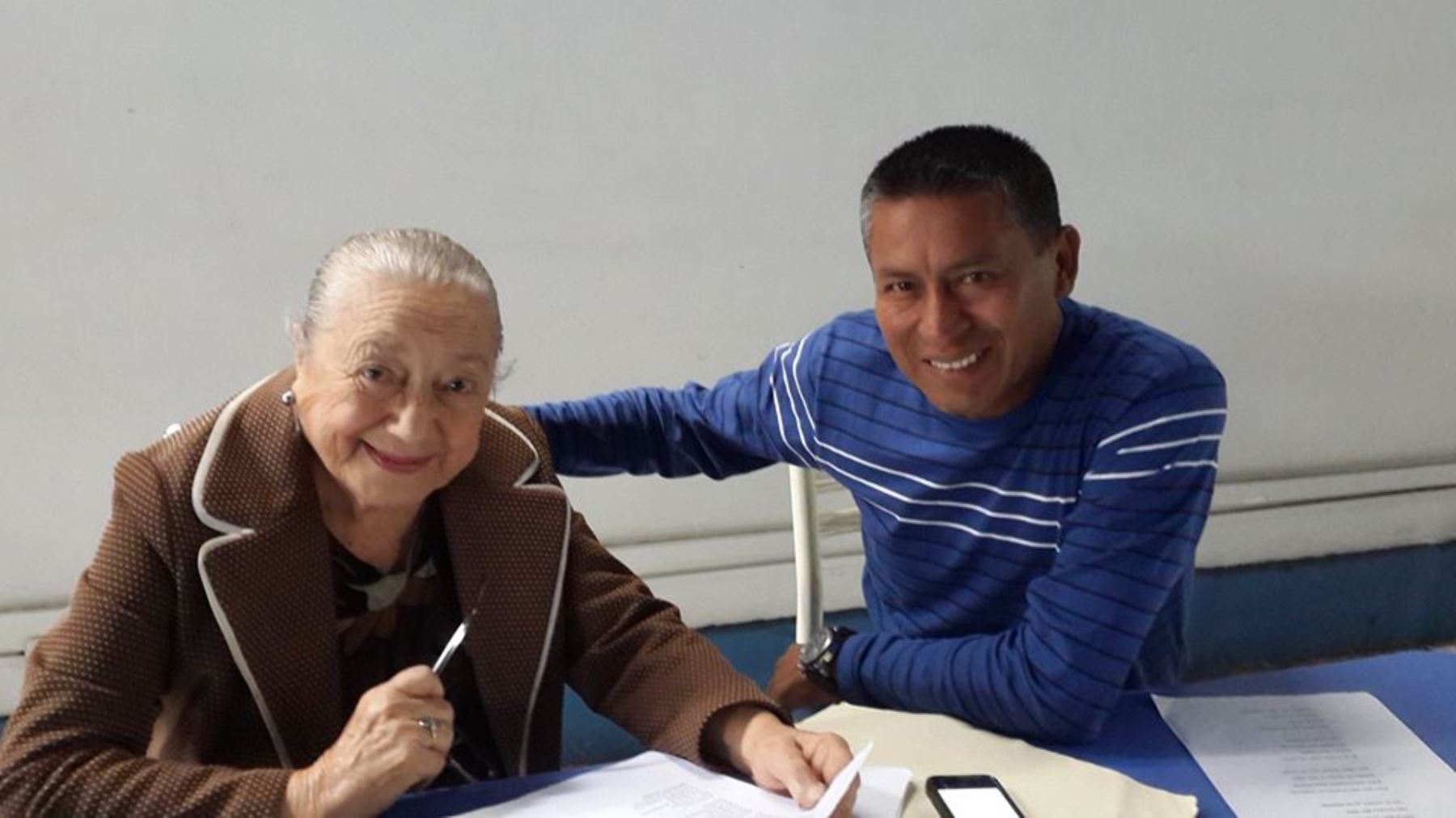 Ana Renner junto a Eduardo del Perú.