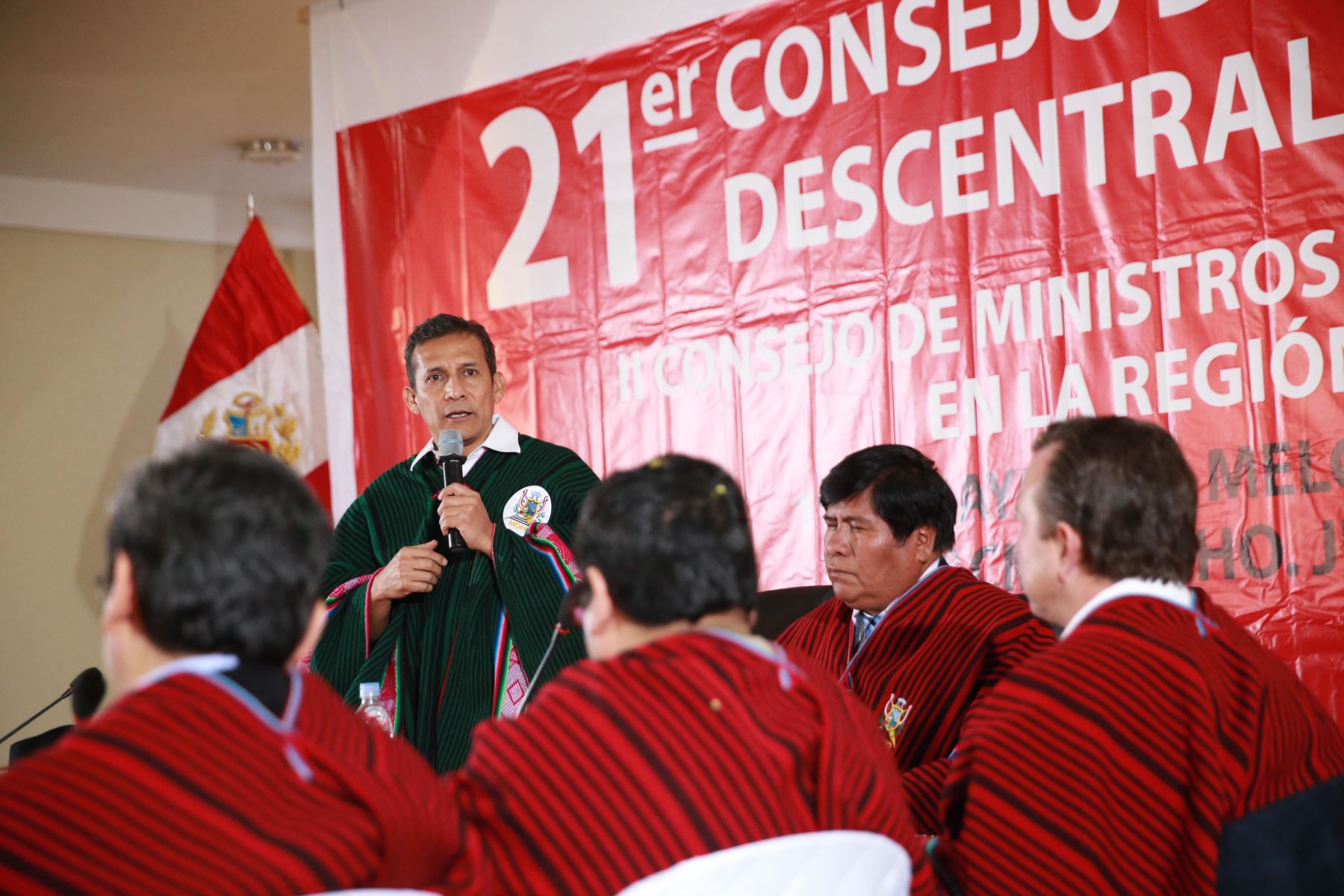 Apertura del 21° Consejo de Ministros Descentralizado en la provincia de Moho (región Puno) con participación del presidente Ollanta Humala. ANDINA/Prensa Presidencia