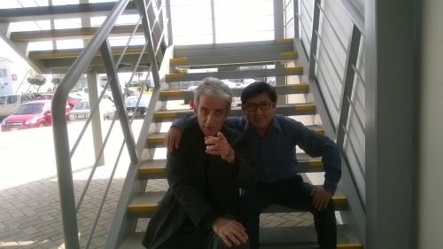 Poetas Gonzalo Portals y Rubén Quiroz