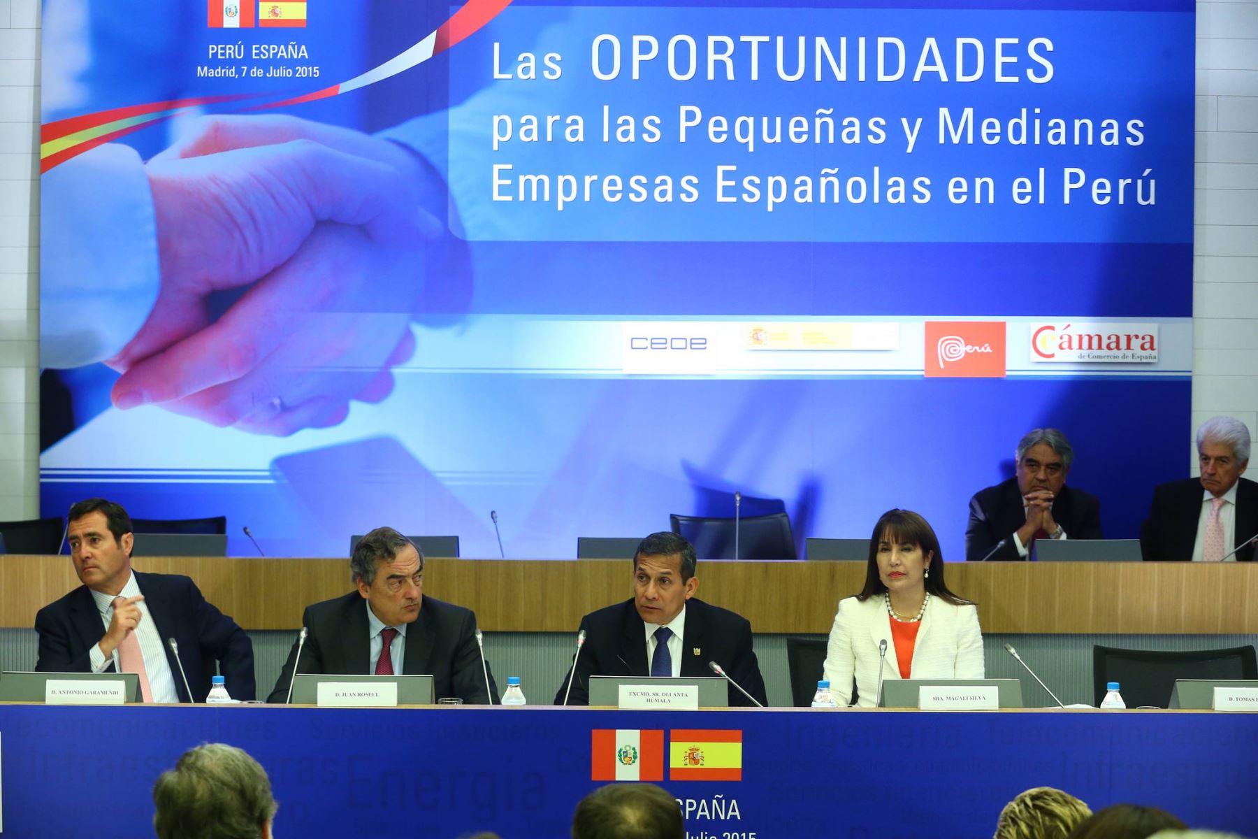 Presidente Ollanta Humala se reúne con empresarios de España.