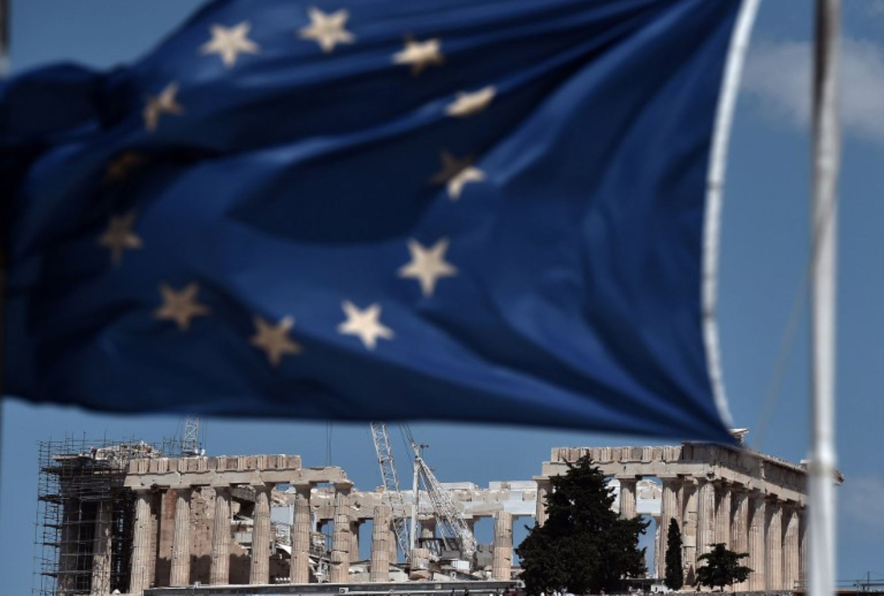 Bandera de la Unión Europea. AFP