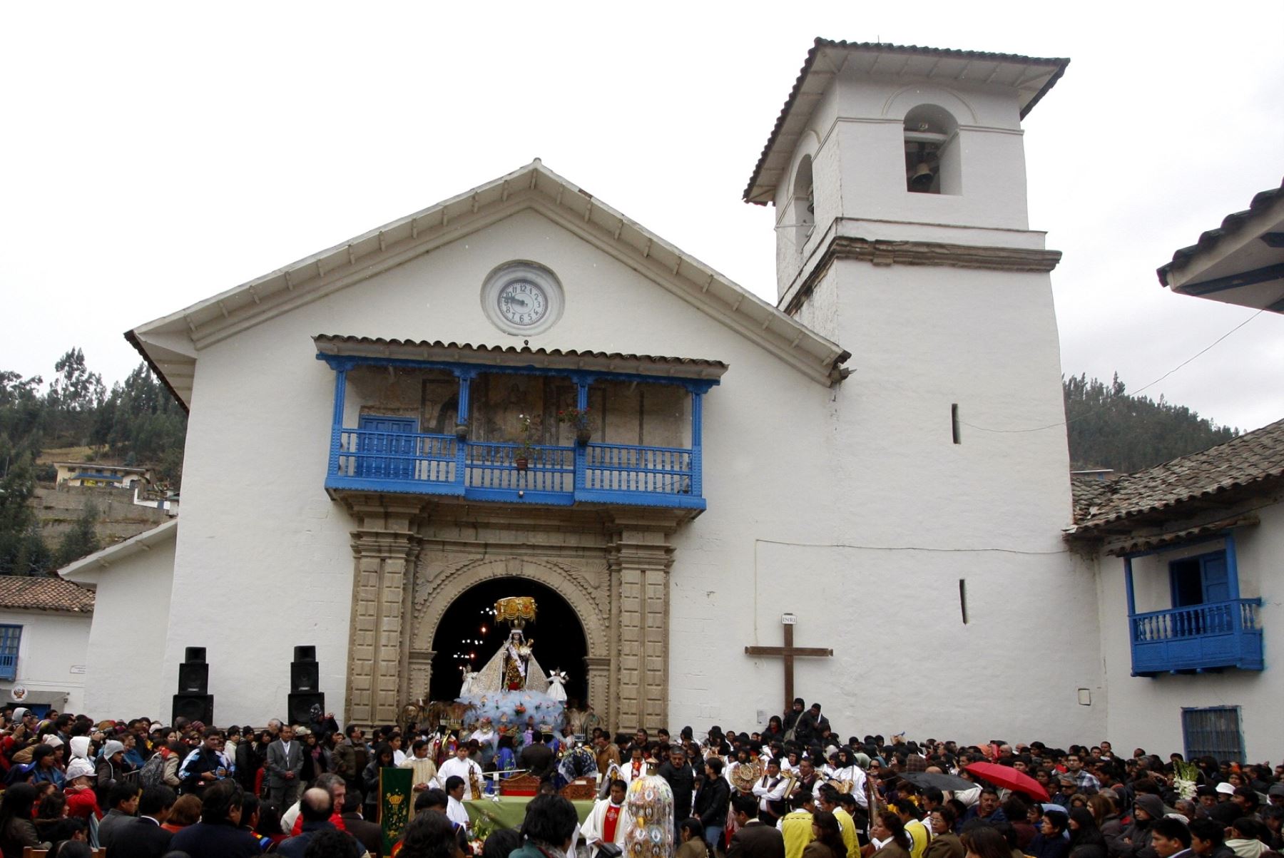 Templo colonial Virgen del Rosario de Paucartambo alberga a la imagen de la Virgen del Carmen. ANDINA/Percy Hurtado