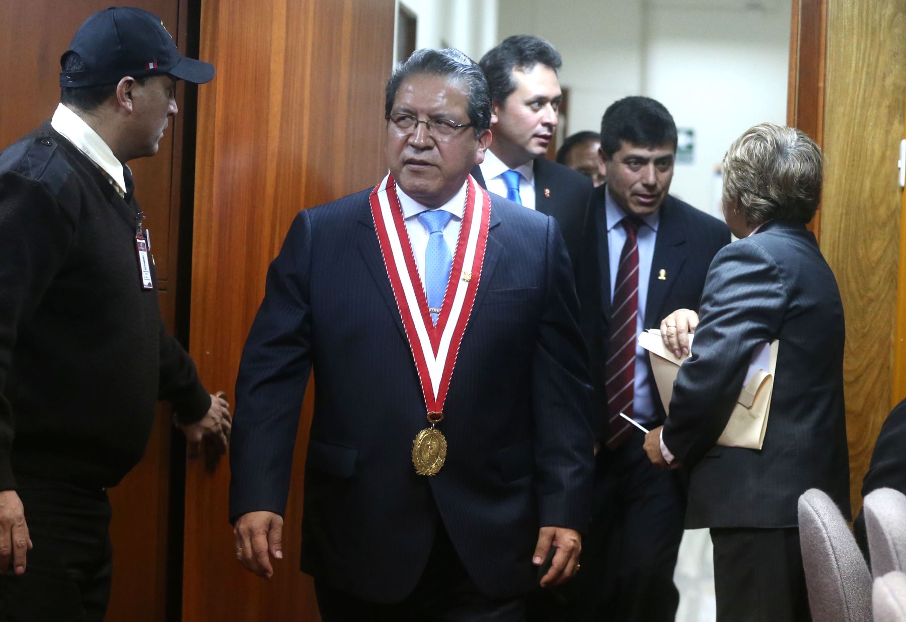 LIMA,PERÚ-JULIO 21. Pablo Sánchez Velarde jura como nuevo fiscal de la Nación para el periodo 2015 - 2018.Foto: ANDINA/Vidal Tarqui