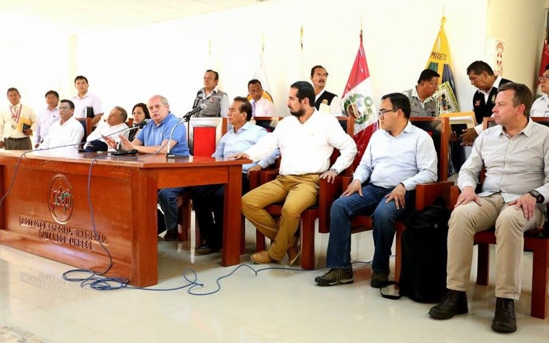 Presidente del Consejo de Ministros, Pedro Cateriano, sostiene reunión de trabajo en Tumbes