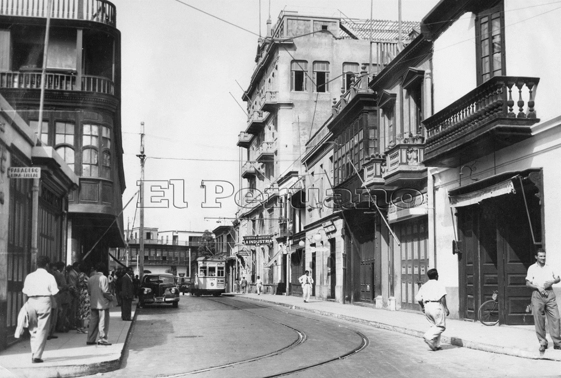 Calle Constitución en 1952. Foto: Archivo El Peruano.