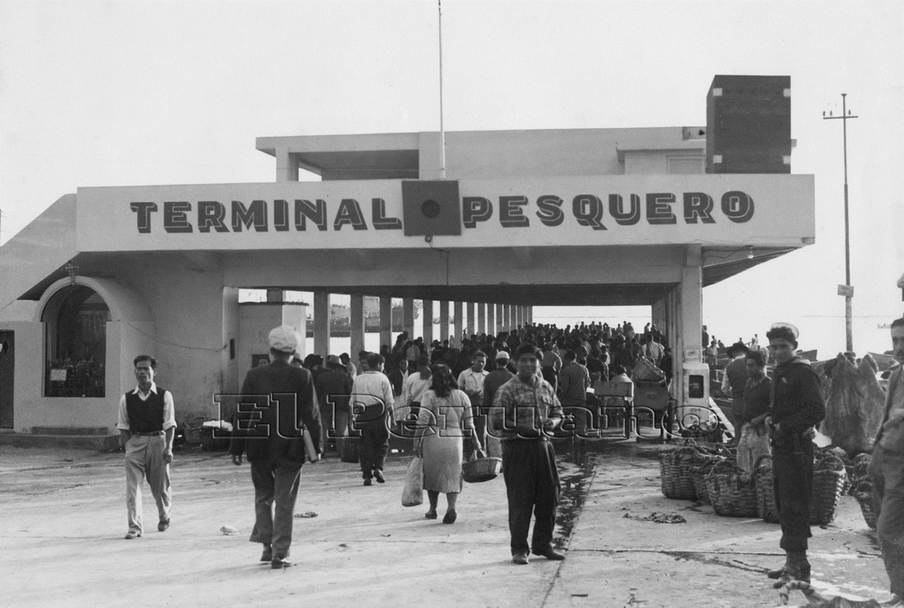 Terminal pesquero en 1952. Foto: Archivo El Peruano.