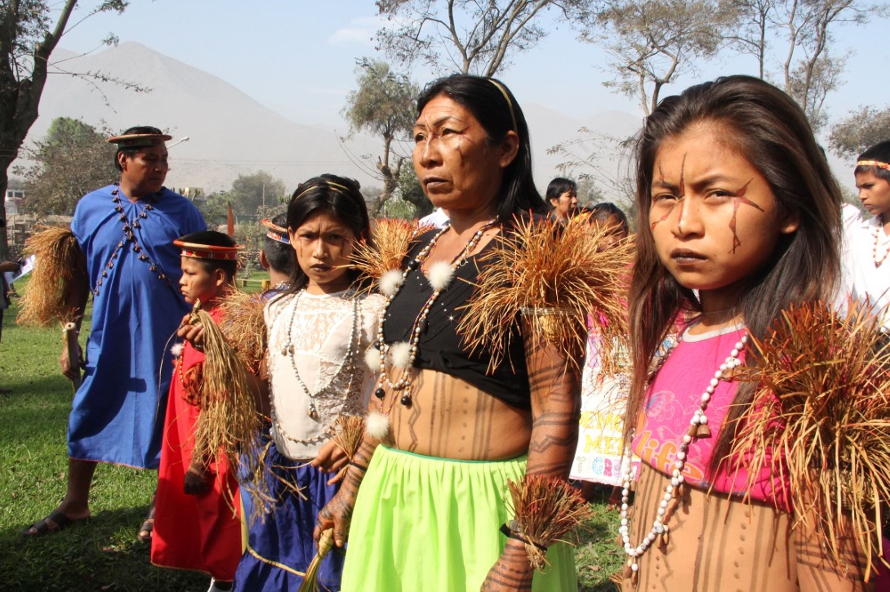 Escolares de comunidades indígenas amazónicas participan en el Tinkuy 2015, que organiza el Ministerio de Educación.