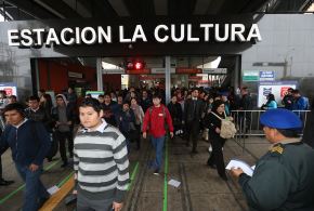 Estación la Cultura del Metro de Lima. Foto: ANDINA/ Norman Cordova