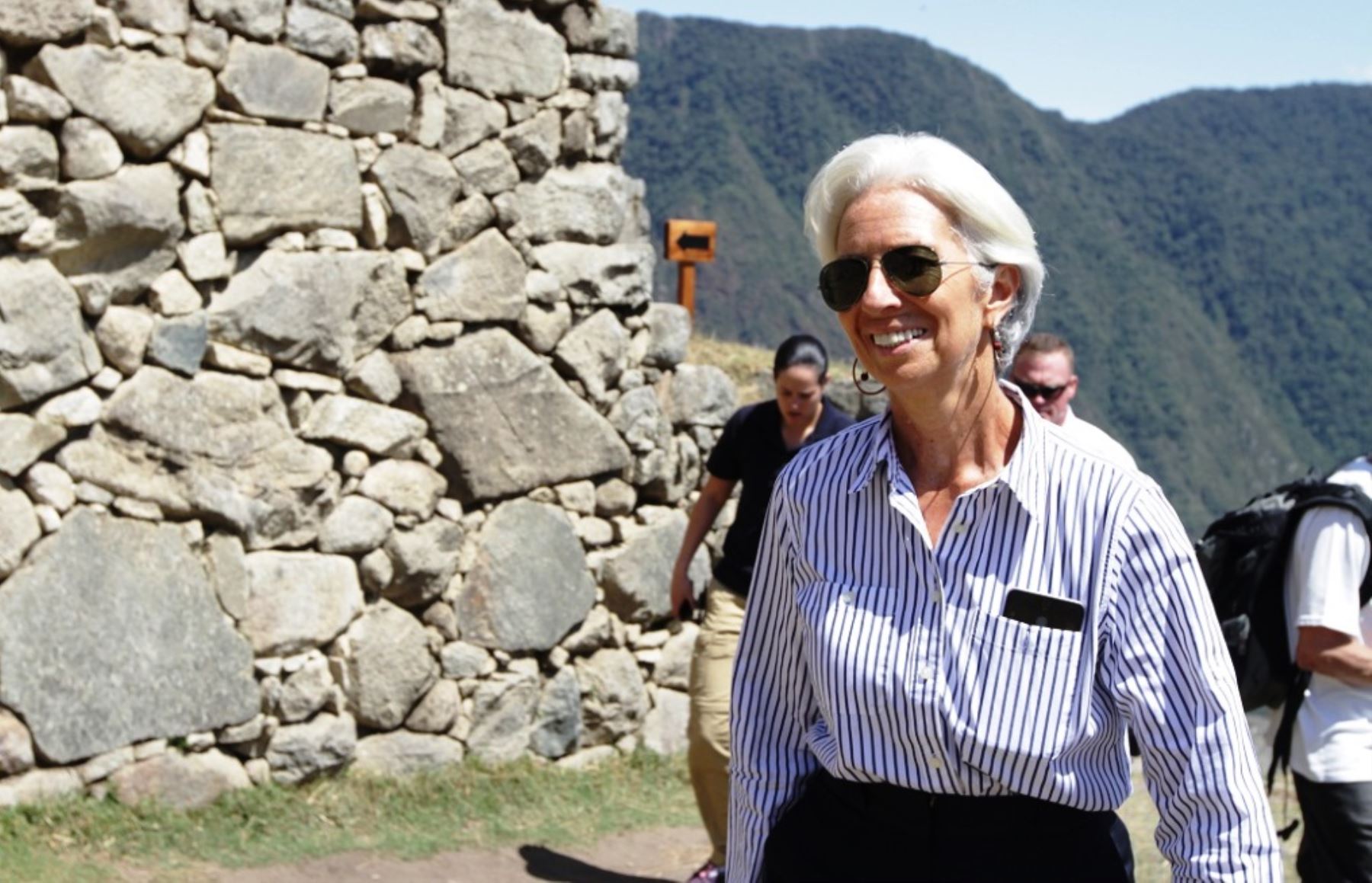 Directora gerente del Fondo Monetario Internacional (FMI), Christine Lagarde, visitó hoy Machu Picchu y Ollantaytambo.