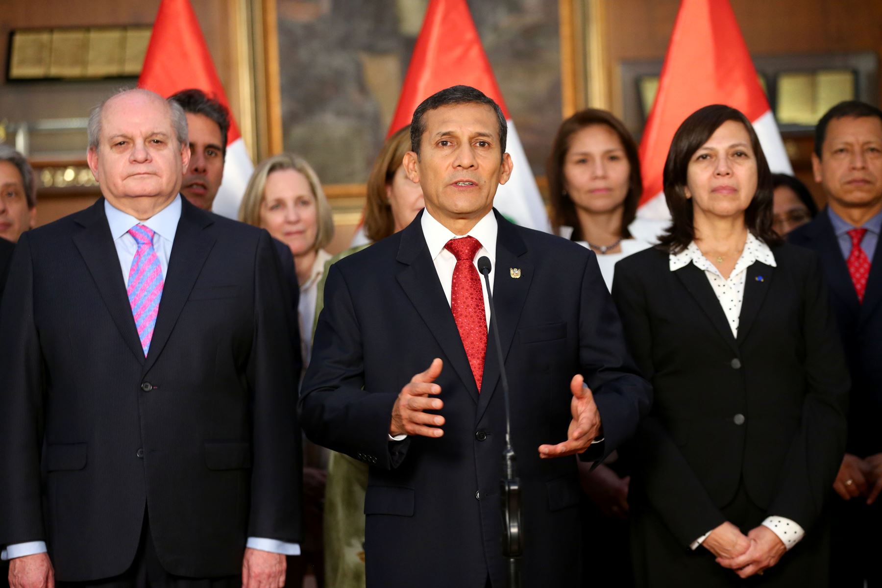 Mensaje a la Nación del Presidente de la República, Ollanta Humala Tasso, al finalizar las negociaciones del Acuerdo de Asociación Transpacífico (TPP).Foto: ANDINA/Prensa Presidencia