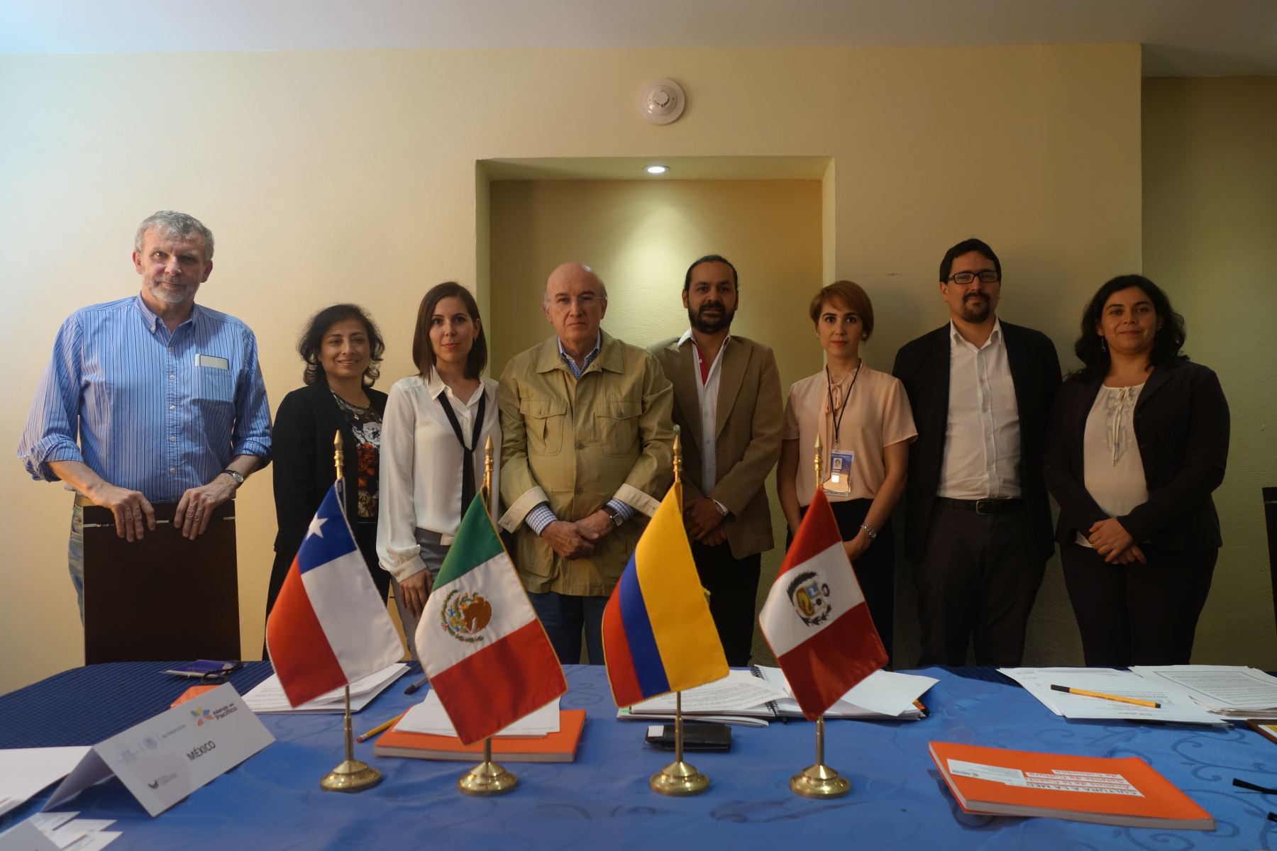 Representantes del Perú, Chile, Colombia y México revisaron y suscribieron este martes la Minuta de la Primera Reunión del Grupo Técnico de Cultura de la Alianza del Pacífico. Foto: José Vadillo.