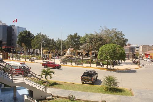 Plaza de Armas de la ciudad de Sullana, en el departamento de Piura. ANDINA/Difusión