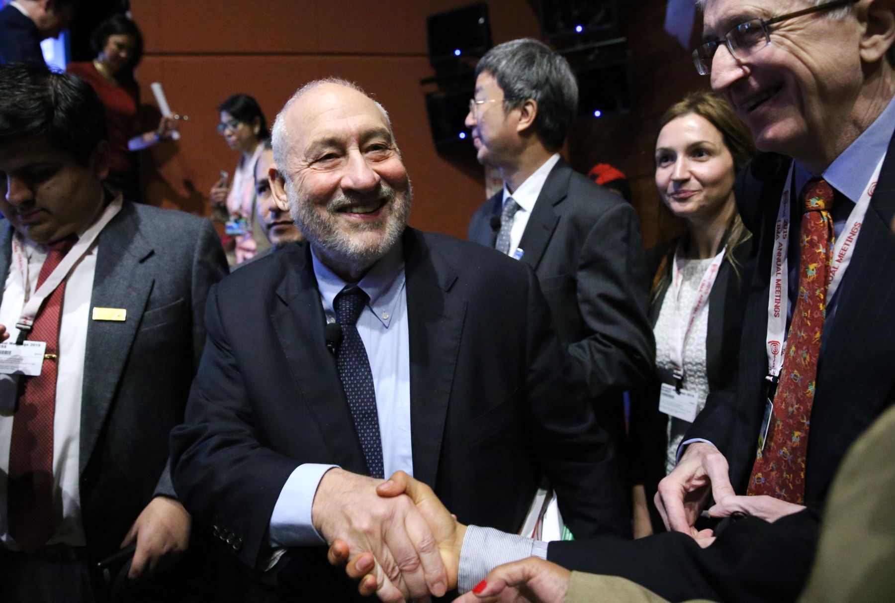 LIMA PERÚ, OCTUBRE 9. El premio Nobel de Economía Joseph Stiglitz participa de las Reuniones Anuales del GBM y el FMI. Foto: ANDINA/Melina Mejía