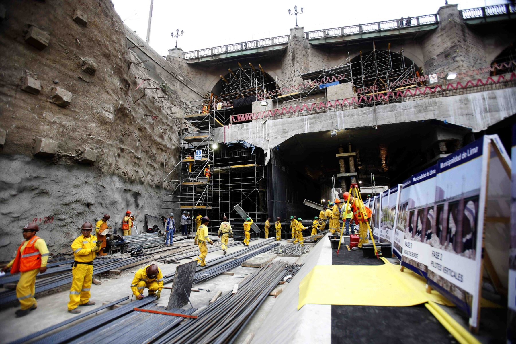 Inician construcción de piso de túnel debajo del río Rímac a la altura del Puente Trujillo. Foto: Andina/Difusión