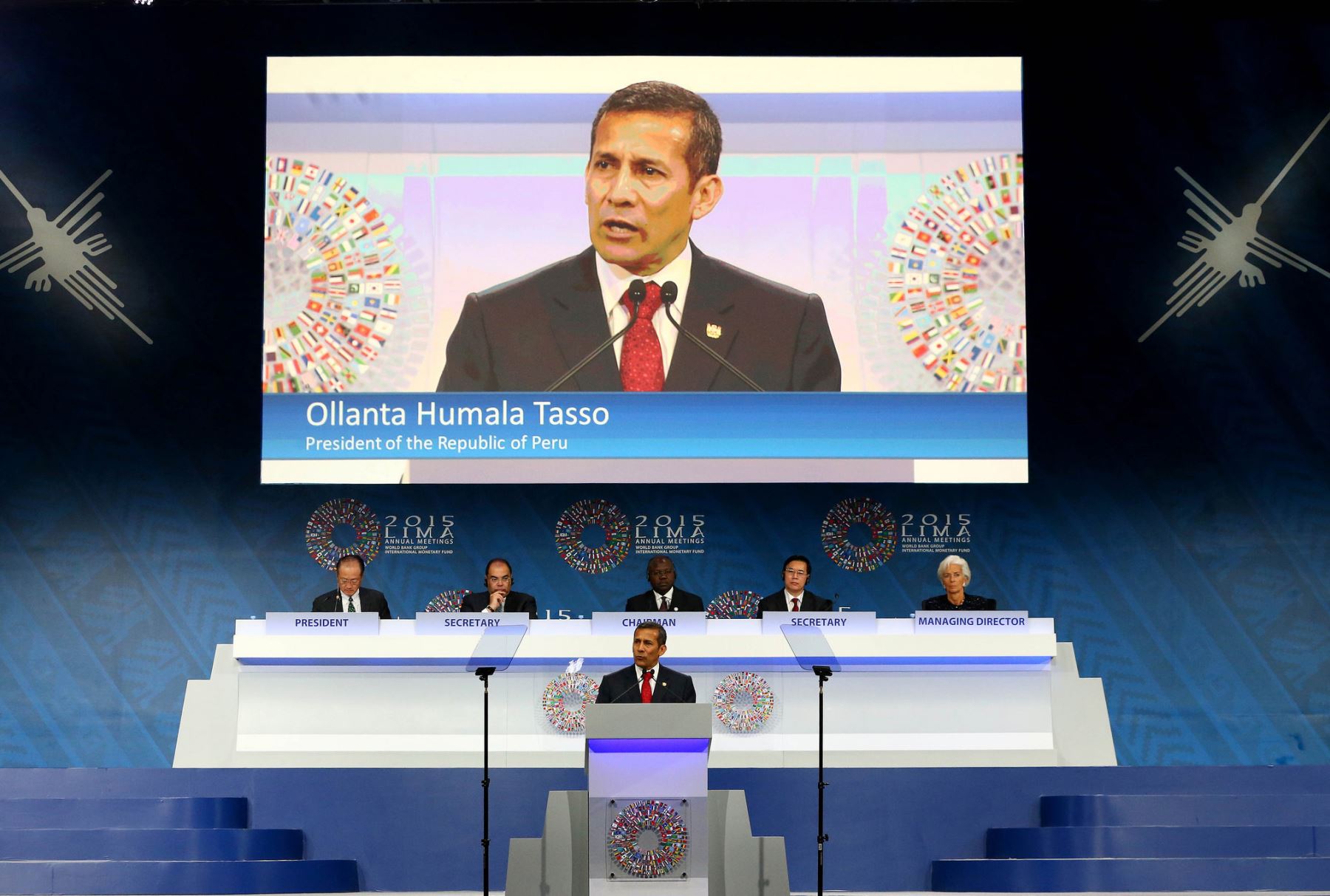 Apertura de la Plenaria de la Junta de Gobernadores del BM y el FMI fue encabezada por el presidente Ollanta Humala