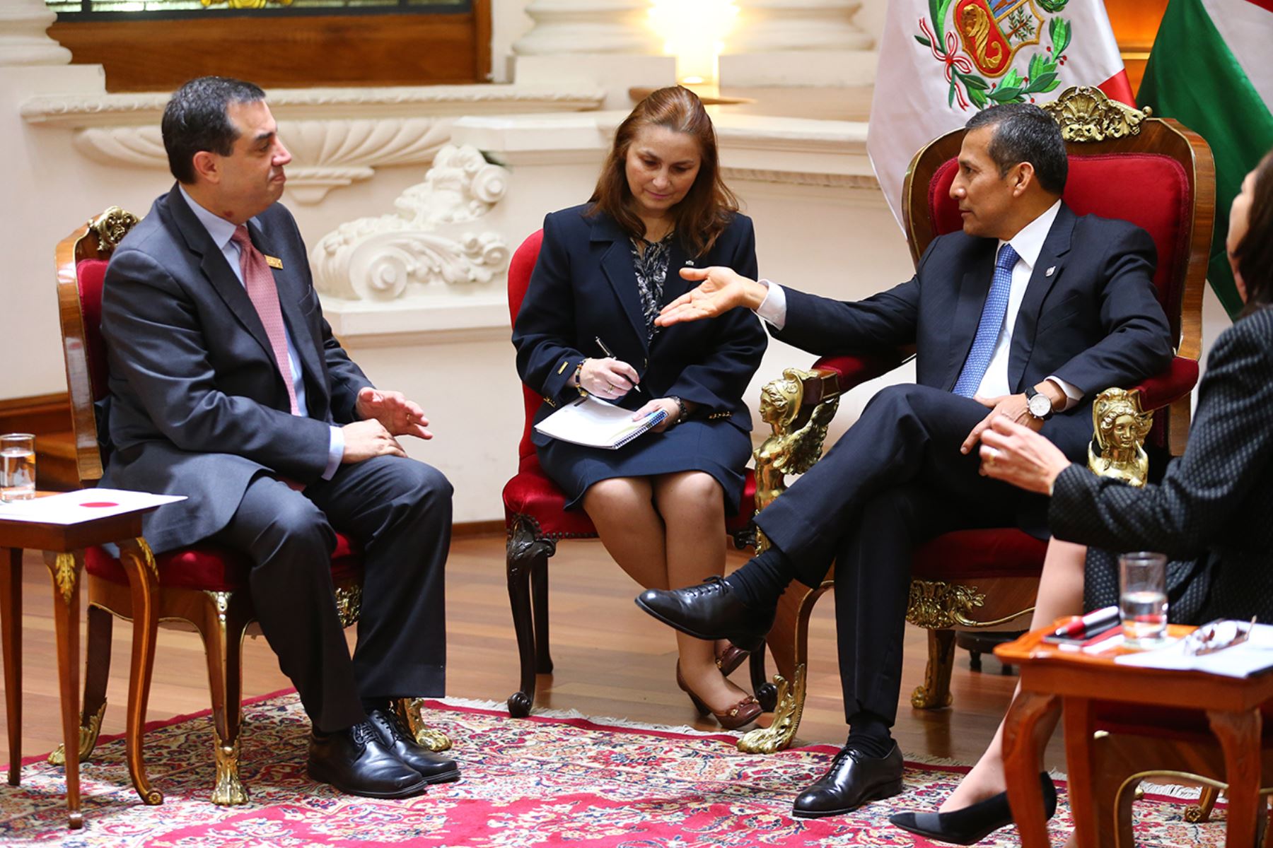 Diálogo con el ministro de Planificación y Cooperación Internacional del Reino de Jordania, Imad Fakhoury, sostuvo el presidente Ollanta Humala Tasso