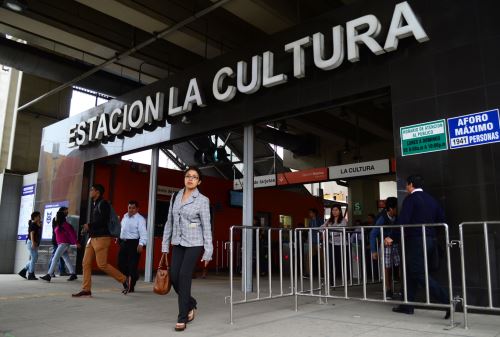 Estación Cultura del Metro de Lima.  Foto: ANDINA/Archivo.