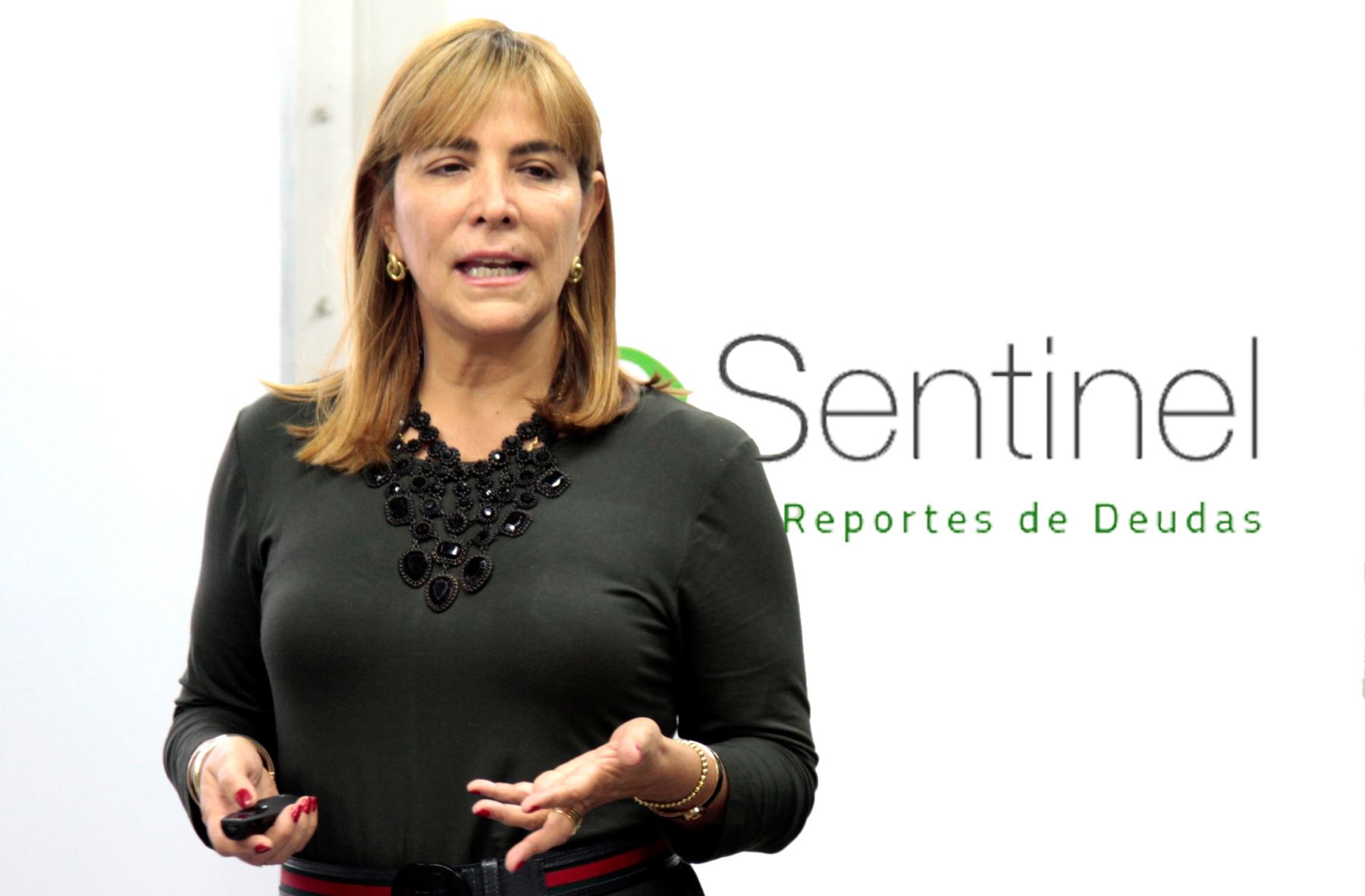 Directora General de Negocios Financieros de Sentinel, Yanina Cáceres.  ANDINA/Difusión