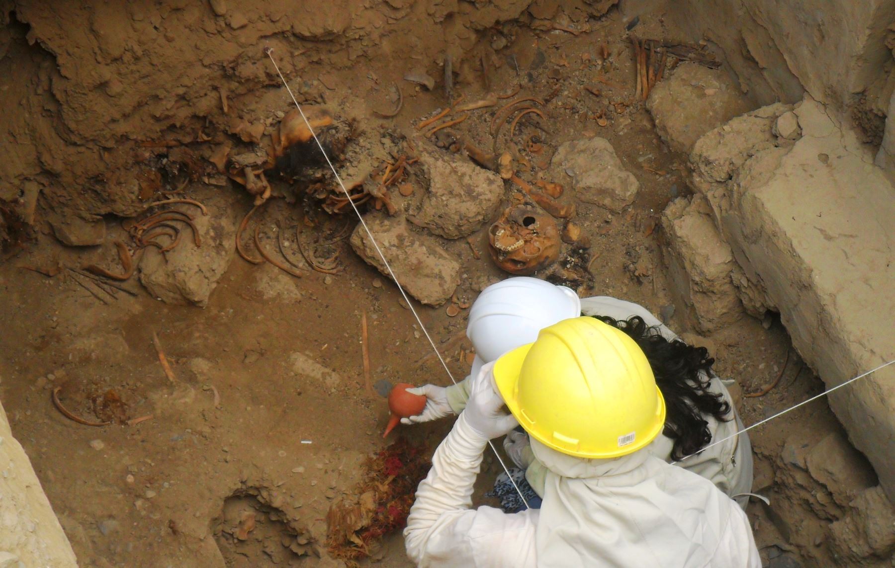 Vestigios se hallaron en el sector oeste del conjunto amurallado Xllangchic–An del complejo arqueológico Chan Chan. ANDINA