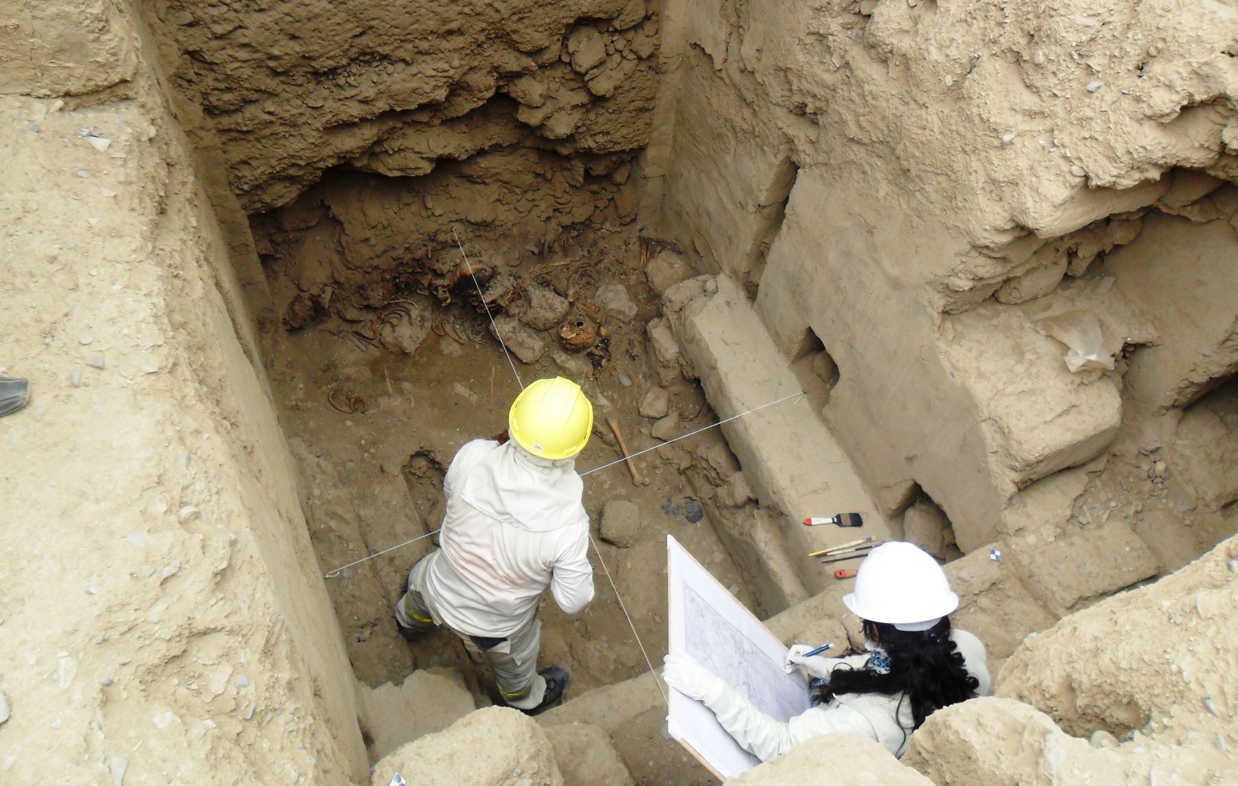 Vestigios se hallaron en el sector oeste del conjunto amurallado Xllangchic–An del complejo arqueológico Chan Chan. ANDINA