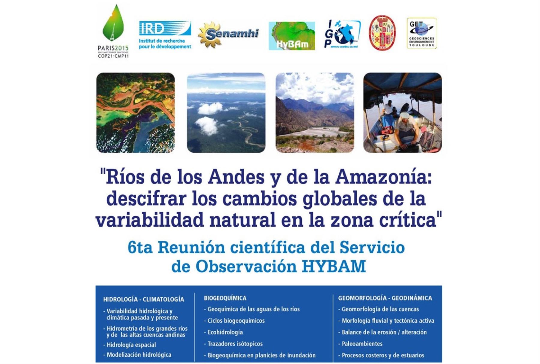 Sexta reunión del Observatorio HYBAM se realizará en Cusco del 26 al 30 de octubre.