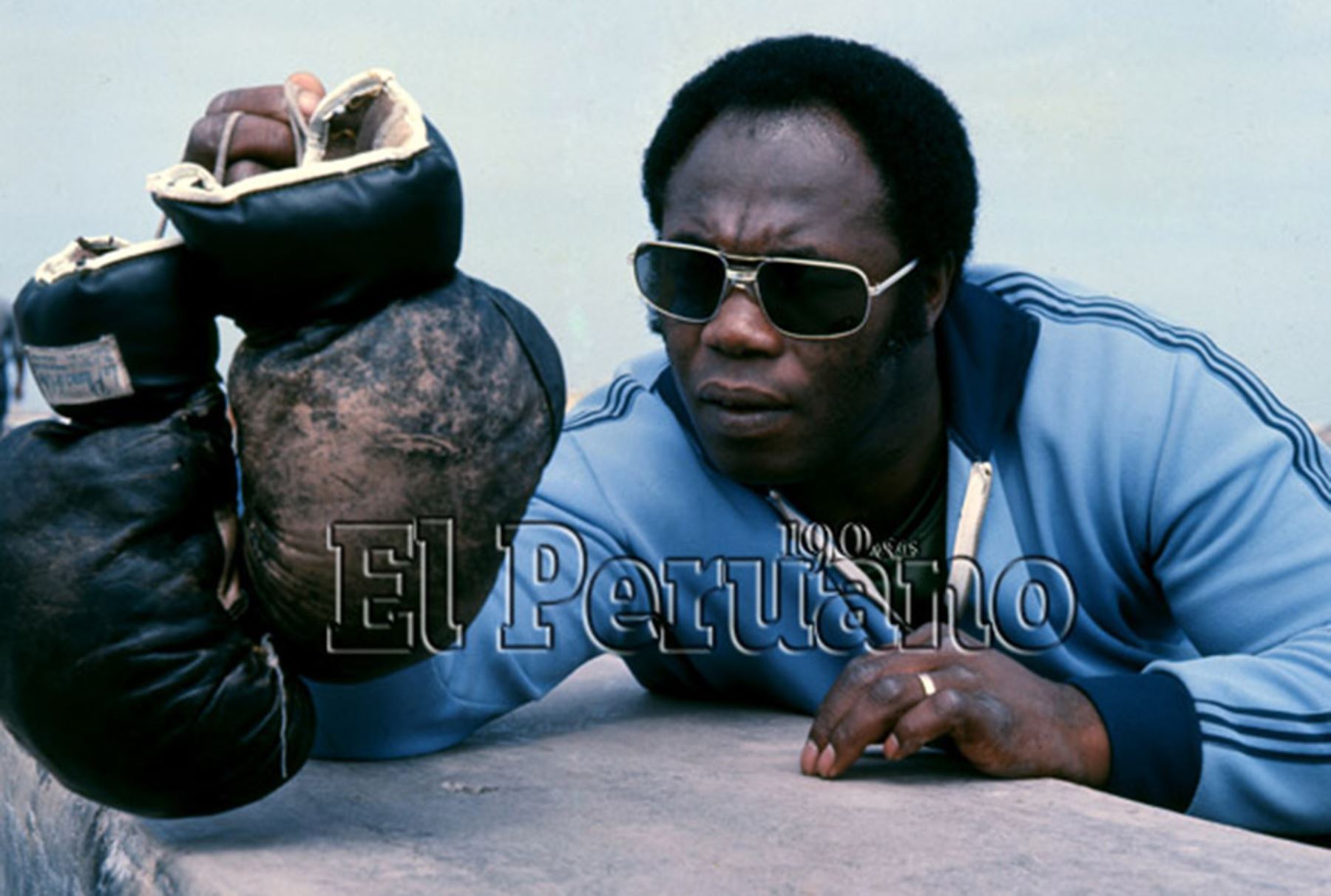 Lima - 1 julio 1977 / Boxeador l Mauro Mina, el Bombardero de Chincha. Foto: ANDINA/ Archivo Histórico El Peruano.