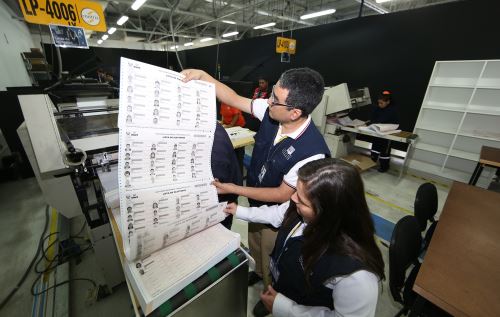 Impresión de material electoral. Foto: ANDINA/Difusión