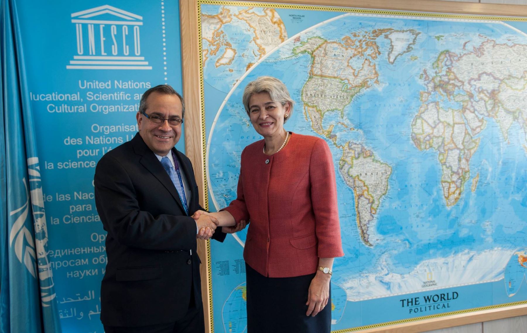 Ministro de Educación, Jaime Saavedra, se reunió con directora general de la Unesco, Irina Bokova.