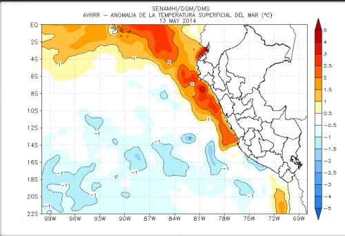 La Comisión Multisectorial encargada del Estudio Nacional del Fenómeno El Niño (ENFEN) informó en su último Comunicado Oficial N° 03-2019, que se mantiene el estado de Alerta de El Niño, de magnitud débil, debido a la llegada de una onda Kelvin cálida en marzo y el debilitamiento de los vientos alisios. ANDINA/Difusión