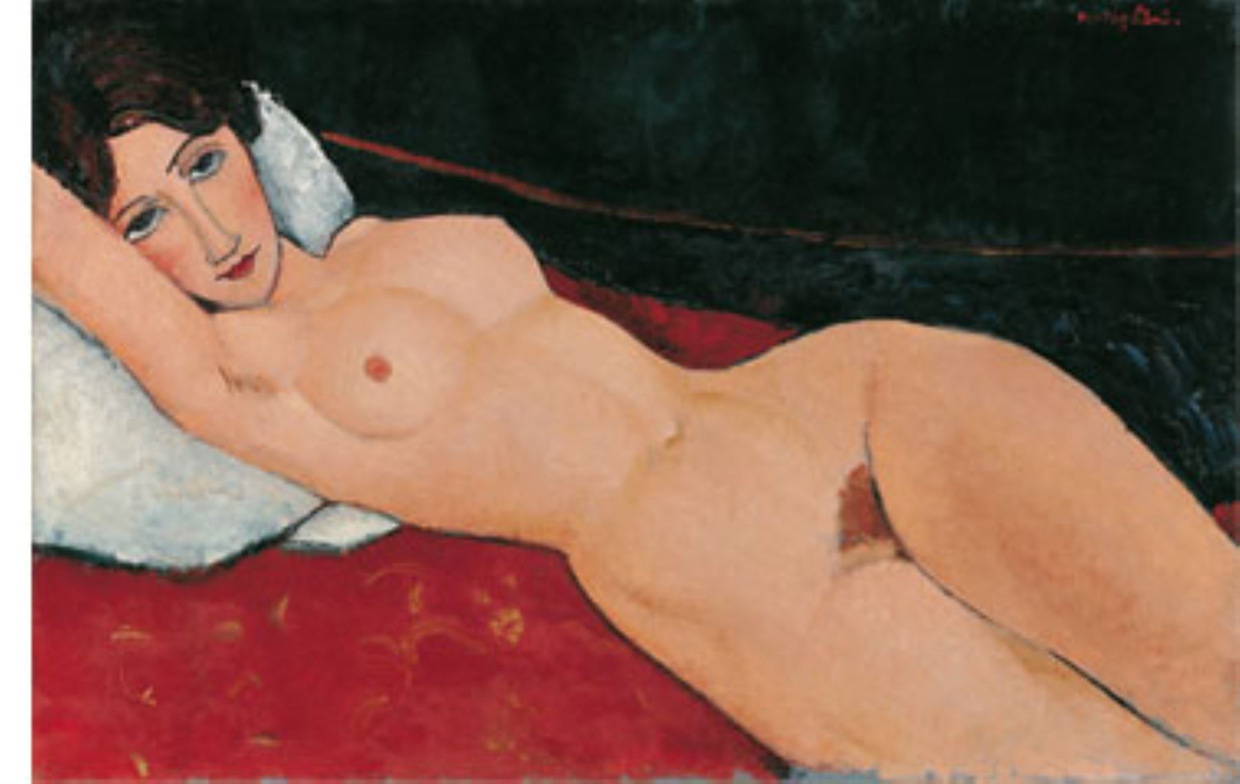 2- Amedeo Modigliani, "Desnudo acostado", vendido por 170,4 millones de dólares el 9 de noviembre de 2015 en Christie