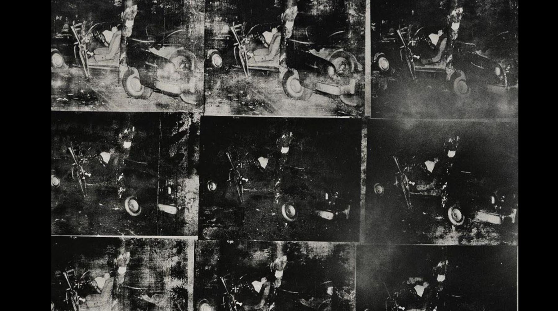 7- Andy Warhol, "Accidente de auto plateado (doble desastre)", vendido por 105,44 millones de dólares, 13 de noviembre de 2013 en Sotheby