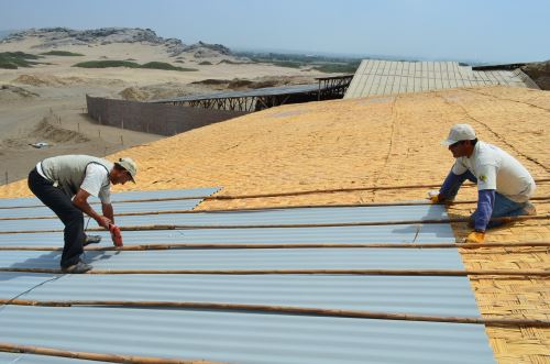 Refuerzan protección en la Huaca de la Luna en Trujillo ante próximas lluvias.