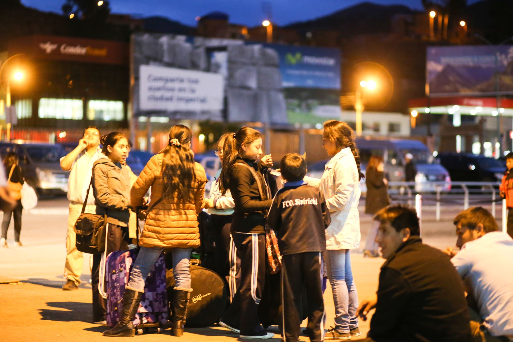 CUSCO,PERÚ-NOVIEMBRE 24.Pobladores del Cusco alertas ante movimiento sísmico Foto: ANDINA/Oscar Farje Gomero.