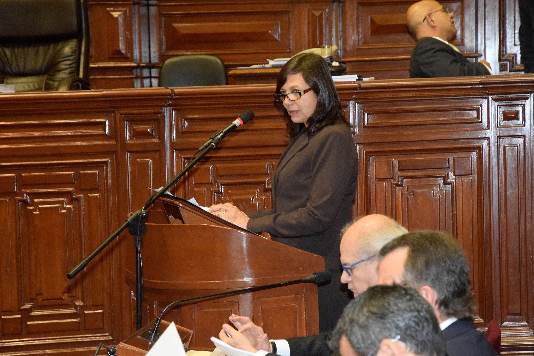MInistra de Relaciones Exteriores, Ana María Sánchez, sustenta presupuesto en el Congreso