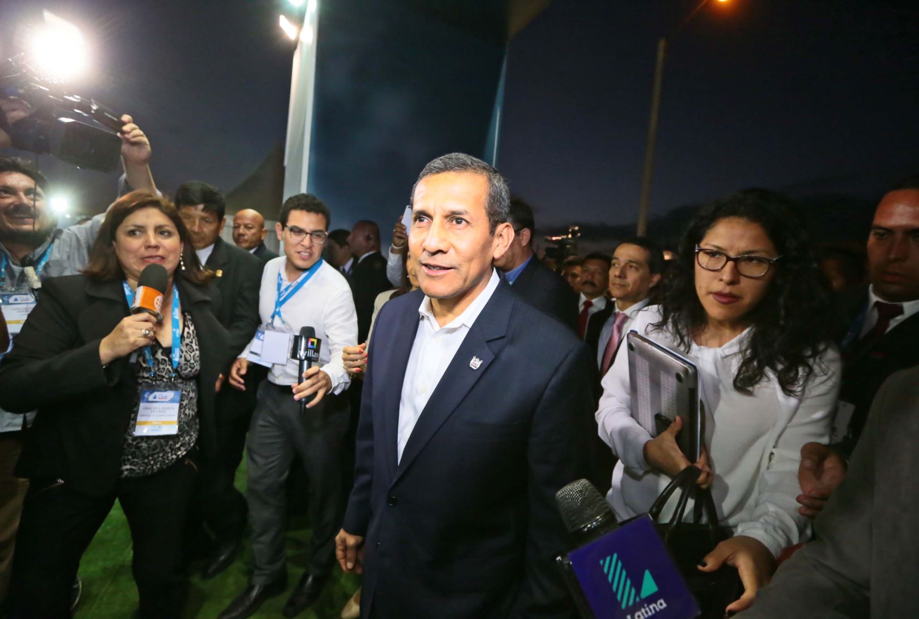 PARACAS-PERÚ, DICIEMBRE 04.El Presidente de la República Ollanta Humala, asiste a la Conferencia Anual de Ejecutivos (CADE) 2015. Foto: ANDINA/ Carlos Lezama
