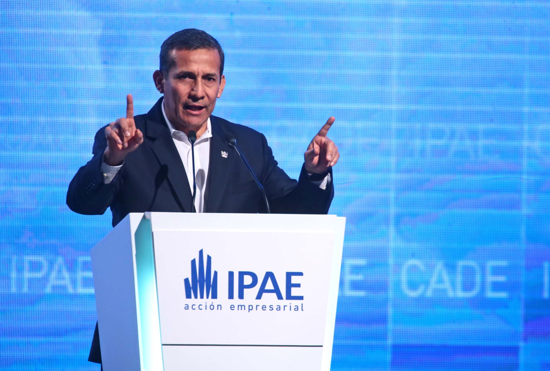 PARACAS-PERÚ, DICIEMBRE 04.El Presidente de la República Ollanta Humala, clausura la Conferencia Anual de Ejecutivos (CADE) 2015. Foto: ANDINA/ Carlos Lezama