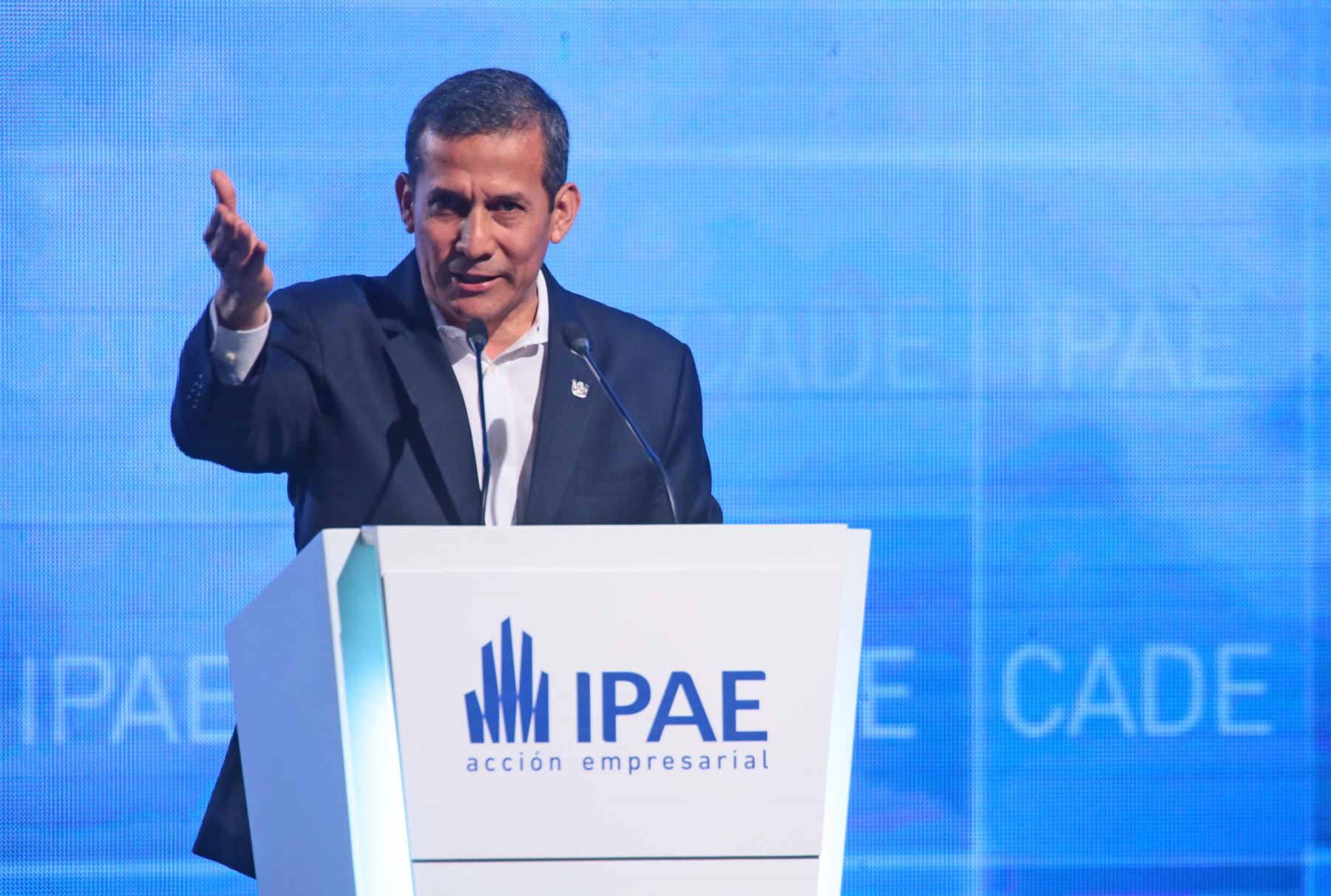 PARACAS-PERÚ, DICIEMBRE 04.El Presidente de la República Ollanta Humala, clausura la Conferencia Anual de Ejecutivos (CADE) 2015. Foto: ANDINA/ Carlos Lezama