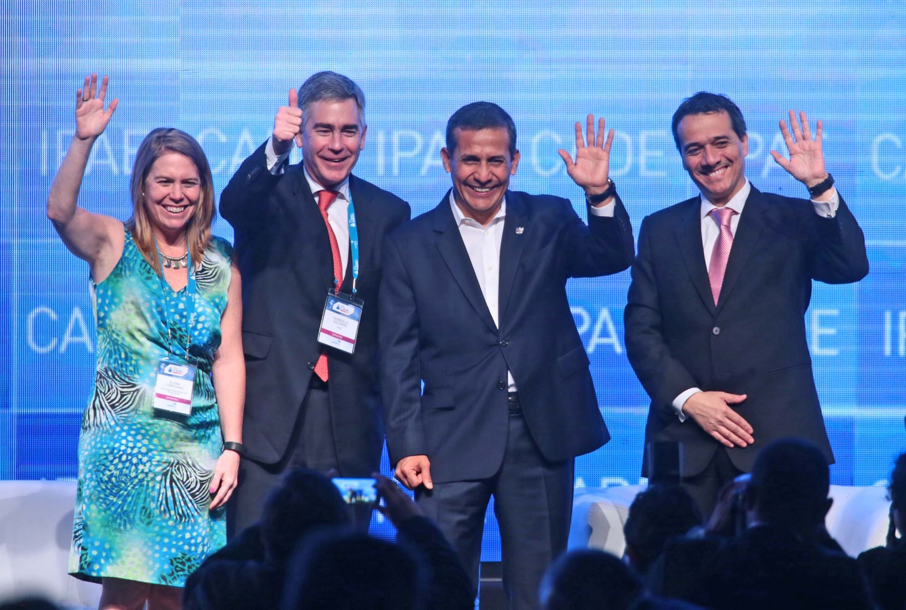 PARACAS-PERÚ, DICIEMBRE 04.El Presidente de la República Ollanta Humala, clausura la Conferencia Anual de Ejecutivos (CADE) 2015. Foto: ANDINA/ Carlos Lezama