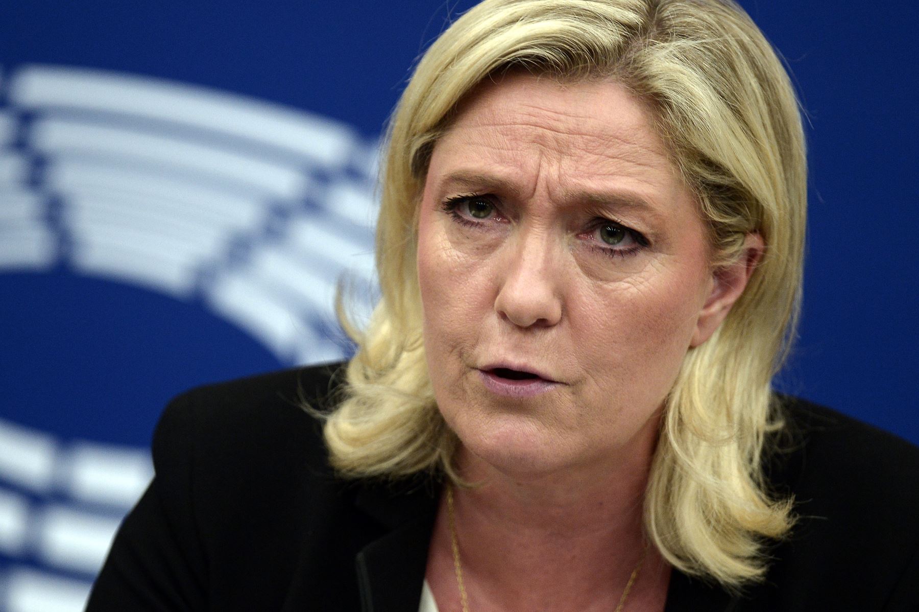 "Lamentablemente la única forma de dar un puñetazo en la mesa era con la publicación de esas fotos", agregó la diputada europea Le Pen. Foto: AFP