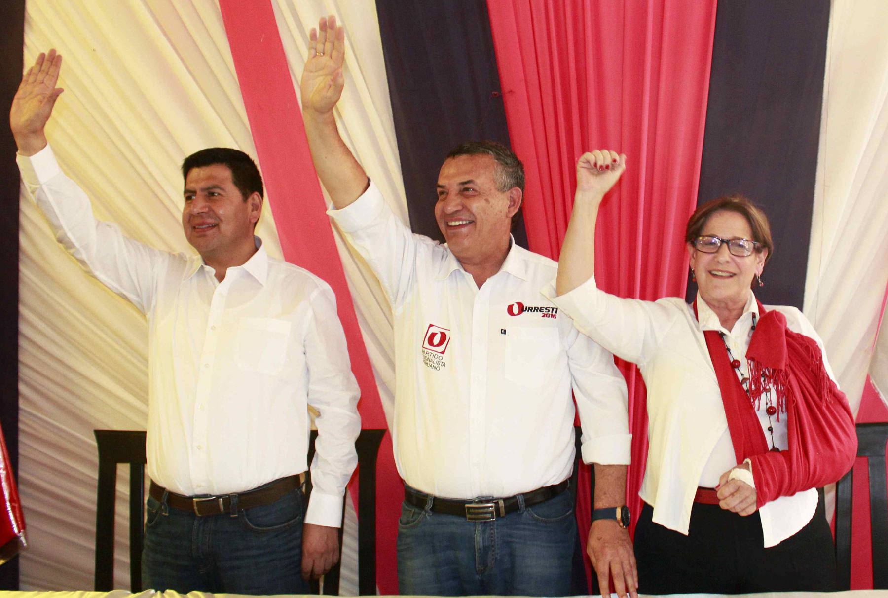 Partido Nacionalista.- Daniel Urresti es el candidato presidencial y Susana Villarán y el exgobernador de Huancavelica, Maciste Diaz, postulan a las Vicepresidencias.