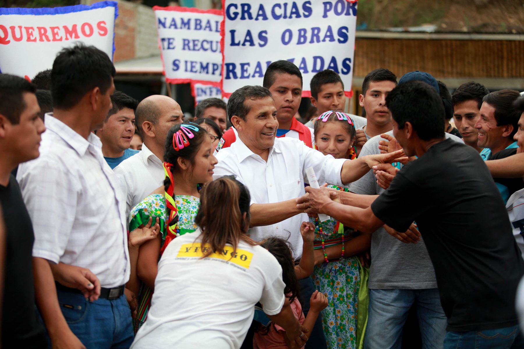 Presidente Ollanta Humala inauguró obras de rehabilitación y mejoramiento del tramo San Ignacio – Puente Integración y el malecón turístico de Puerto Internacional la Balsa en Namballe (Cajamarca). ANDINA/Prensa Presidencia