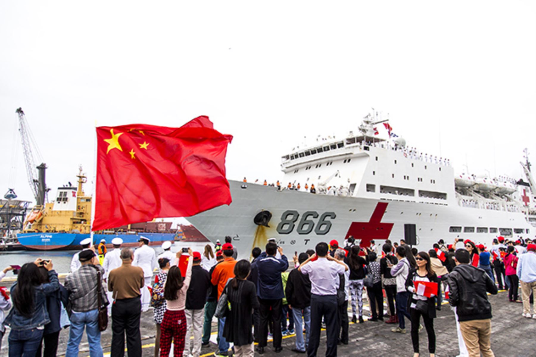 El buque hospital chino "Arca de la Paz". Difusión