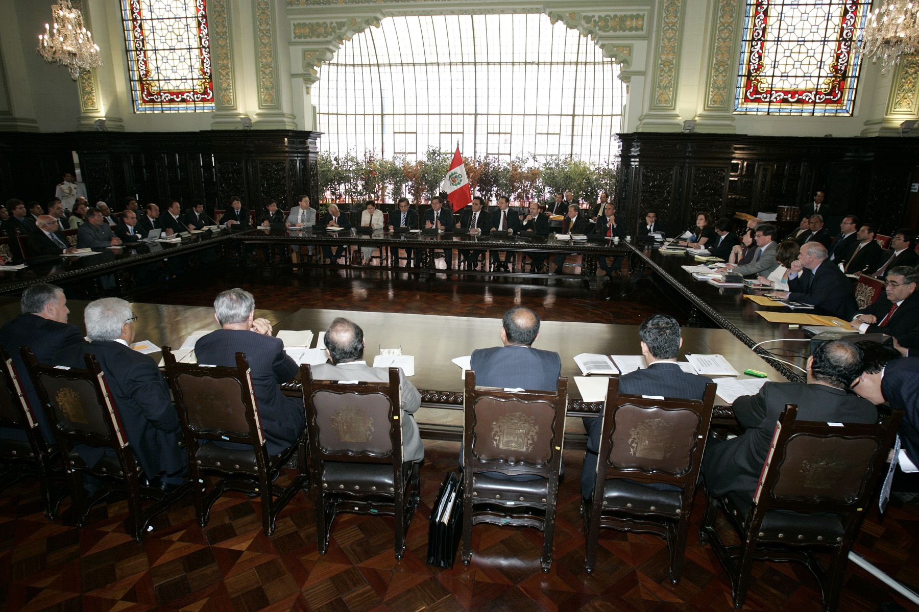 Presidente Alan García y todo el gabinete ministerial se reúne con presidentes regionales. Foto ANDINA: Juan Carlos Guzmán Negrini.