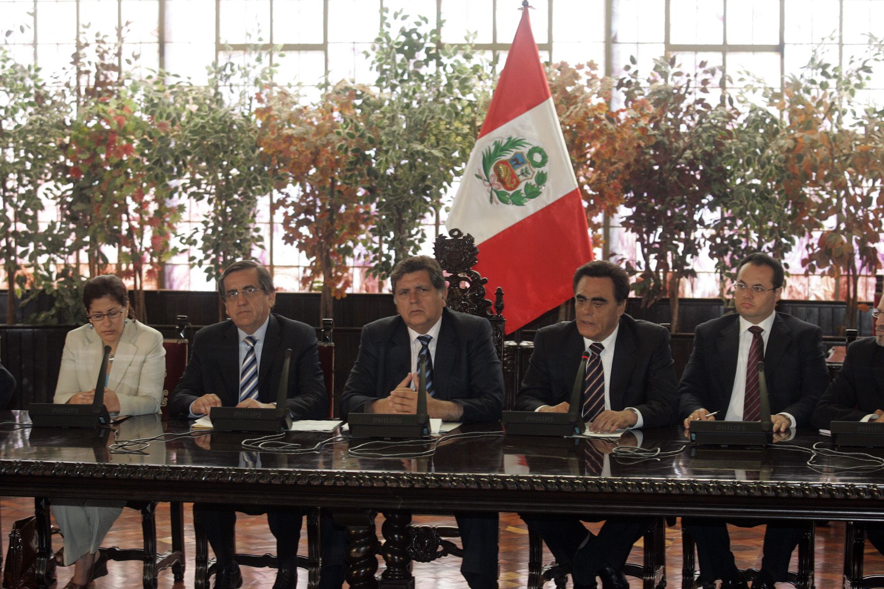 Presidente Alan García y todo el gabinete ministerial se reúne con presidentes regionales. Foto: ANDINA /Juan Carlos Guzmán Negrini.