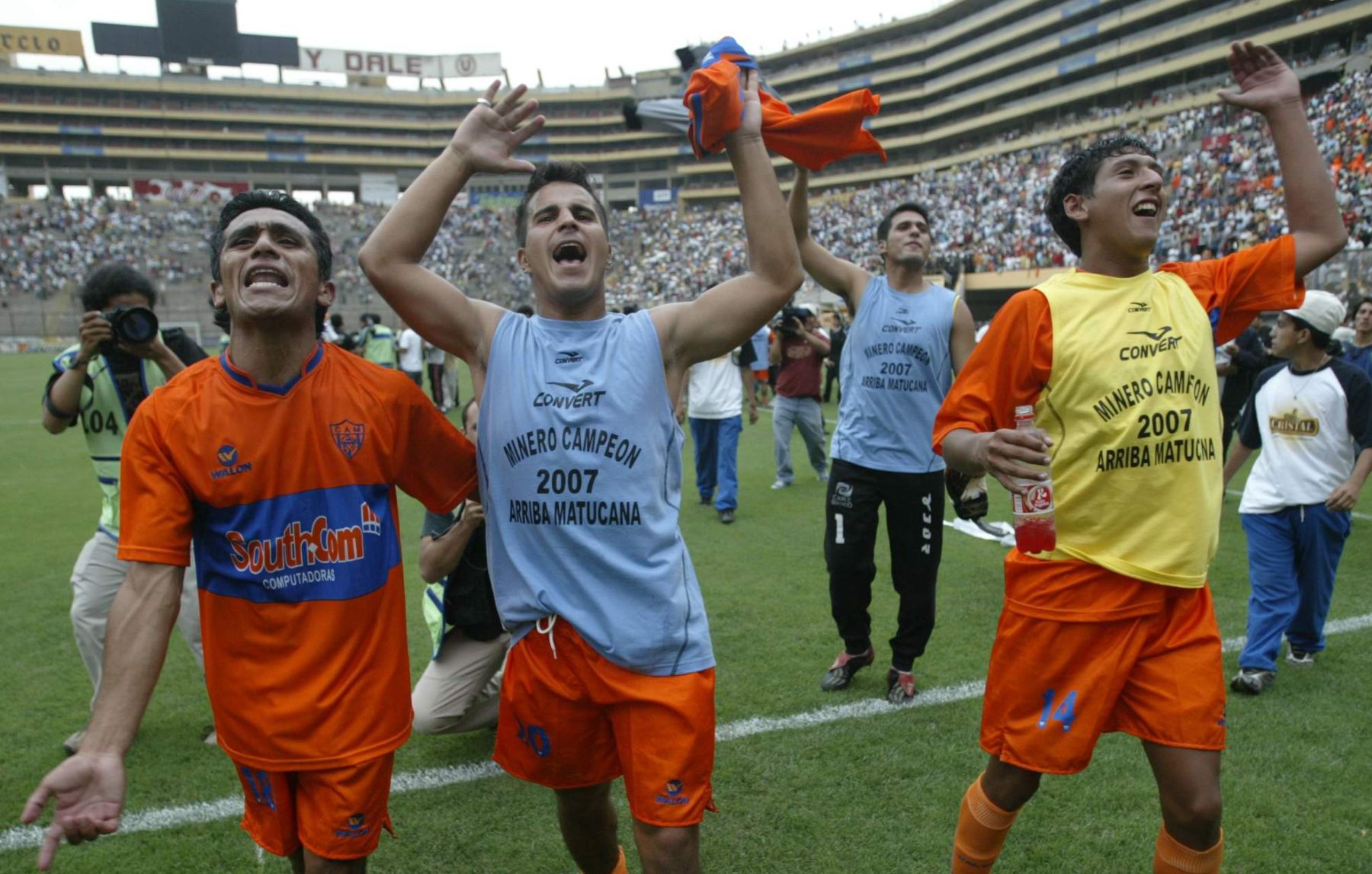 El equipo de Club Atlético Minero de Huarochirí derrotó por 3 a 0 al Sport Aguilas de Huancayo, con lo que asciende a Primera División. Foto: ANDINA / Alberto Orbegoso