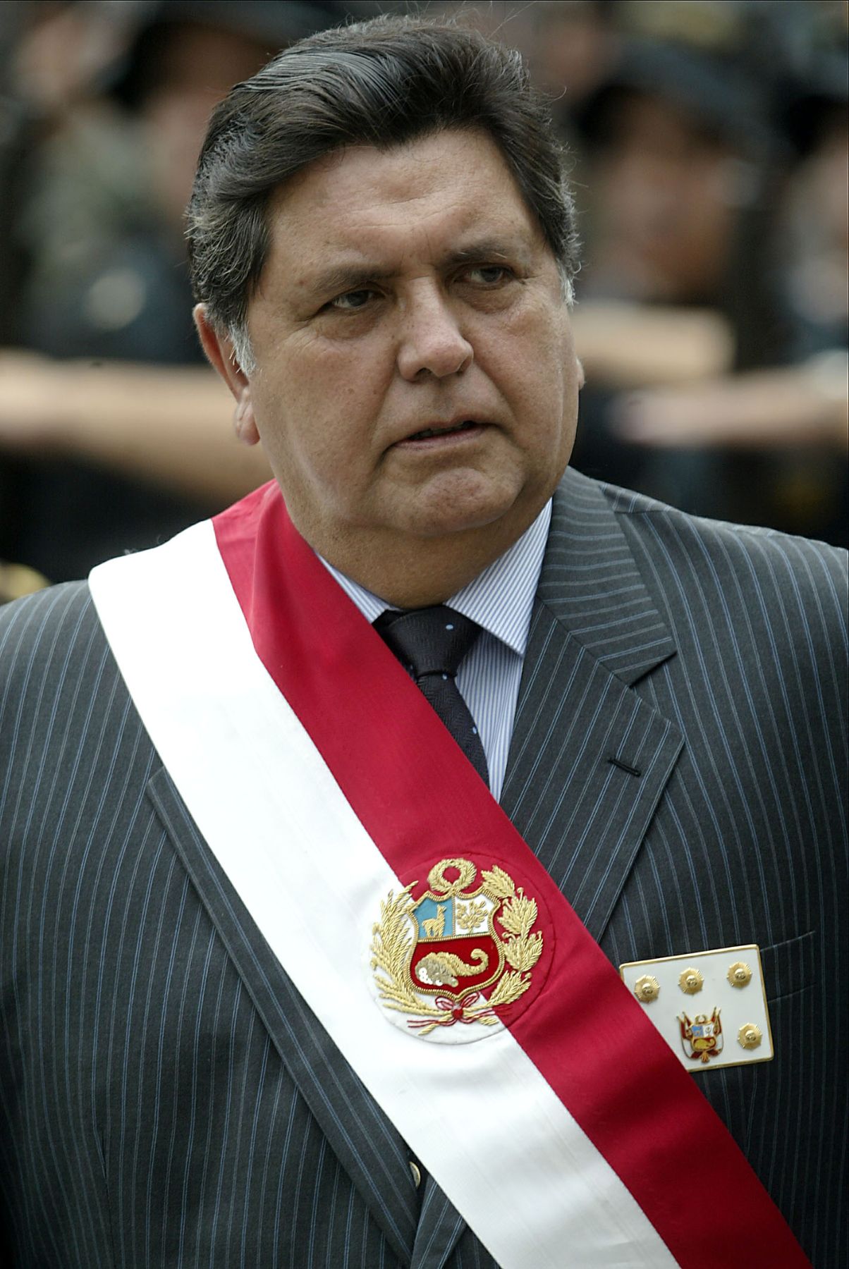 El Presidente de la República, Alan García Pérez, fué reconocido como jefe supremo de la Policía Nacional del Perú, en el Patio de Honor de Palacio de Gobierno. Foto: ANDINA / Alberto Orbegoso