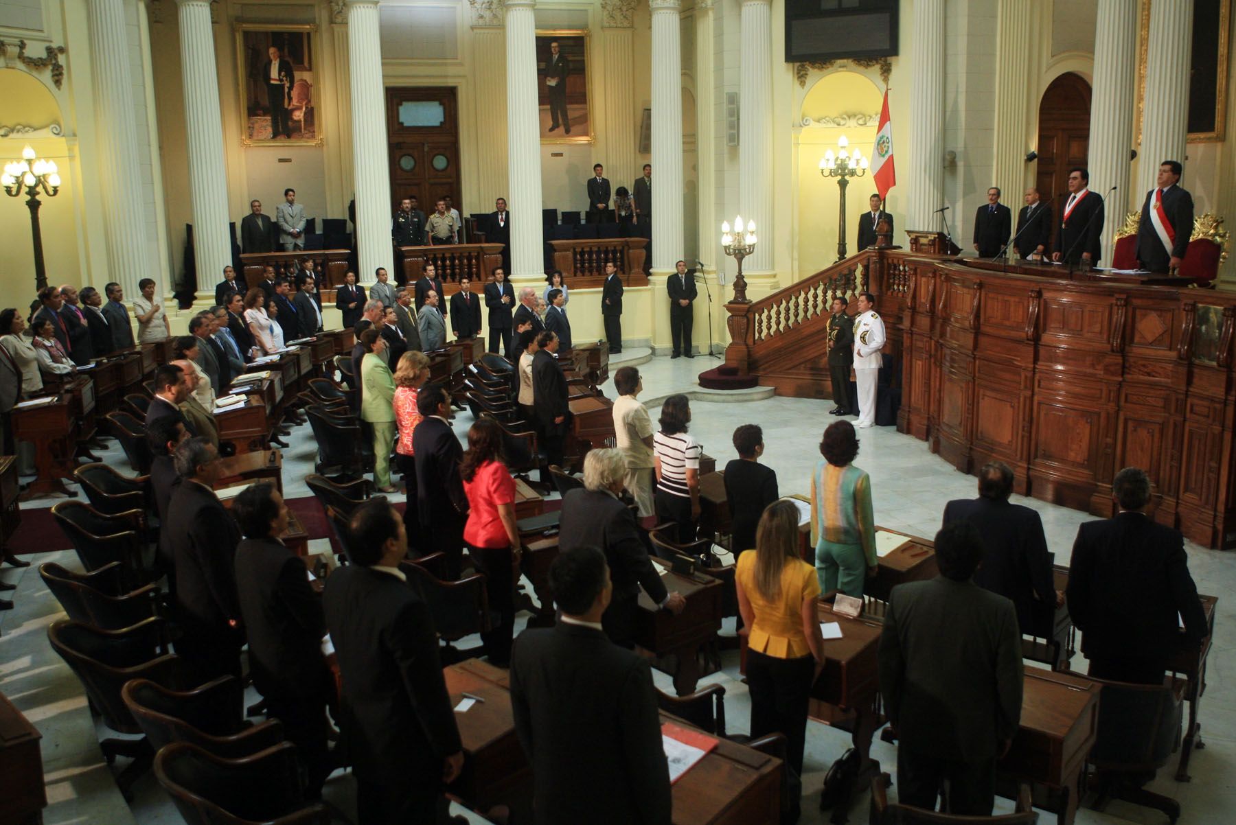 El presidente de la República, Alan García, informó en el Congreso sobre la demanda presentada por el Perú en la Corte Internacional de Justicia de La Haya. Foto: ANDINA/ Carlos Lezama