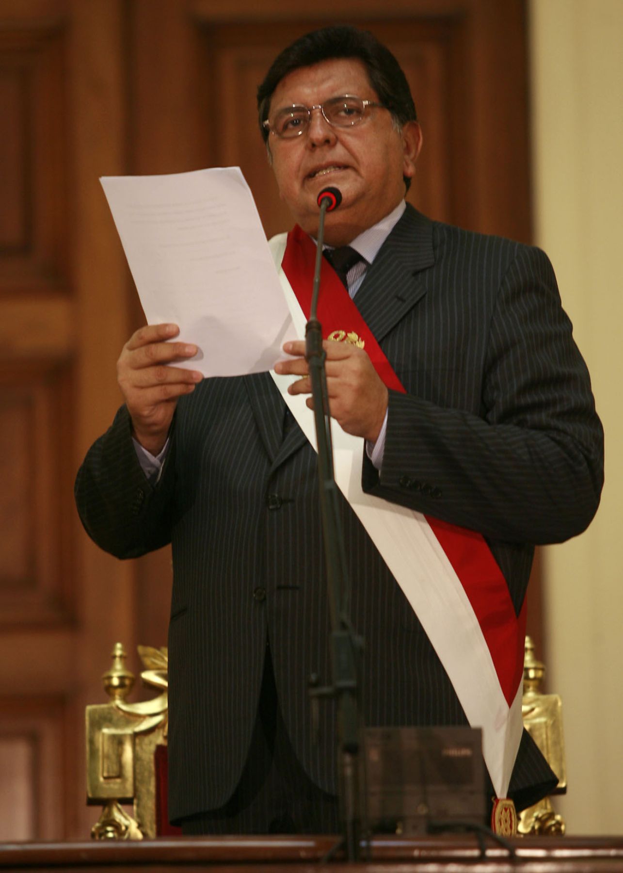 Jefe De Estado, Alan García, informó en el Congreso sobre la demanda presentada por el Perú en la Corte Internacional de Justicia de La Haya. Foto:ANDINA/Sepres/Oscar Farje Gomero