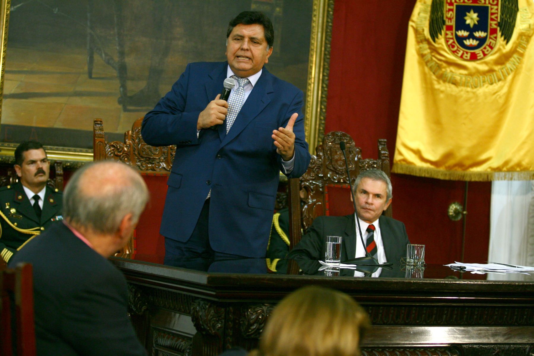 El presidente de la República, Alan García, participó de la ceremonia por el 473 aniversario de la fundación de la capital. Foto: ANDINA/Piero Vargas.